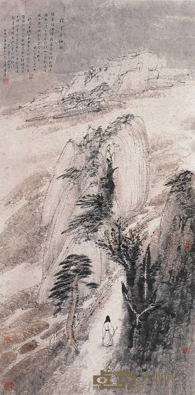 常进 2005年作 踏雪寻梅图 立轴 137×68cm